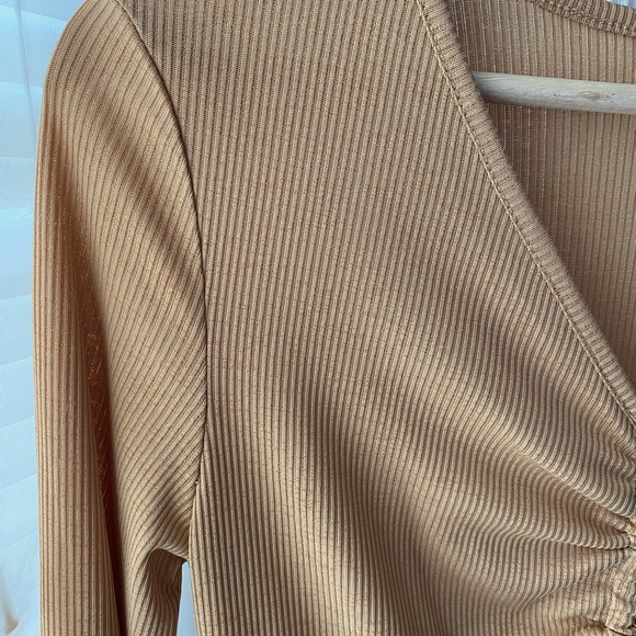 SHEIN PEEPHOLE CINCHED LONG SLEEVE DRESS - Picture 2 of 13